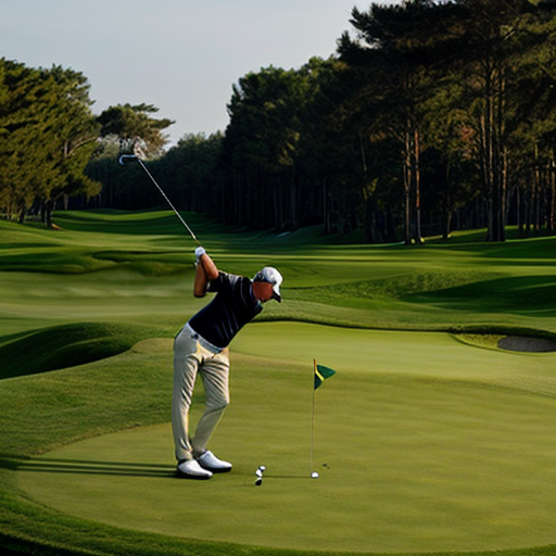 an animal playing golf
