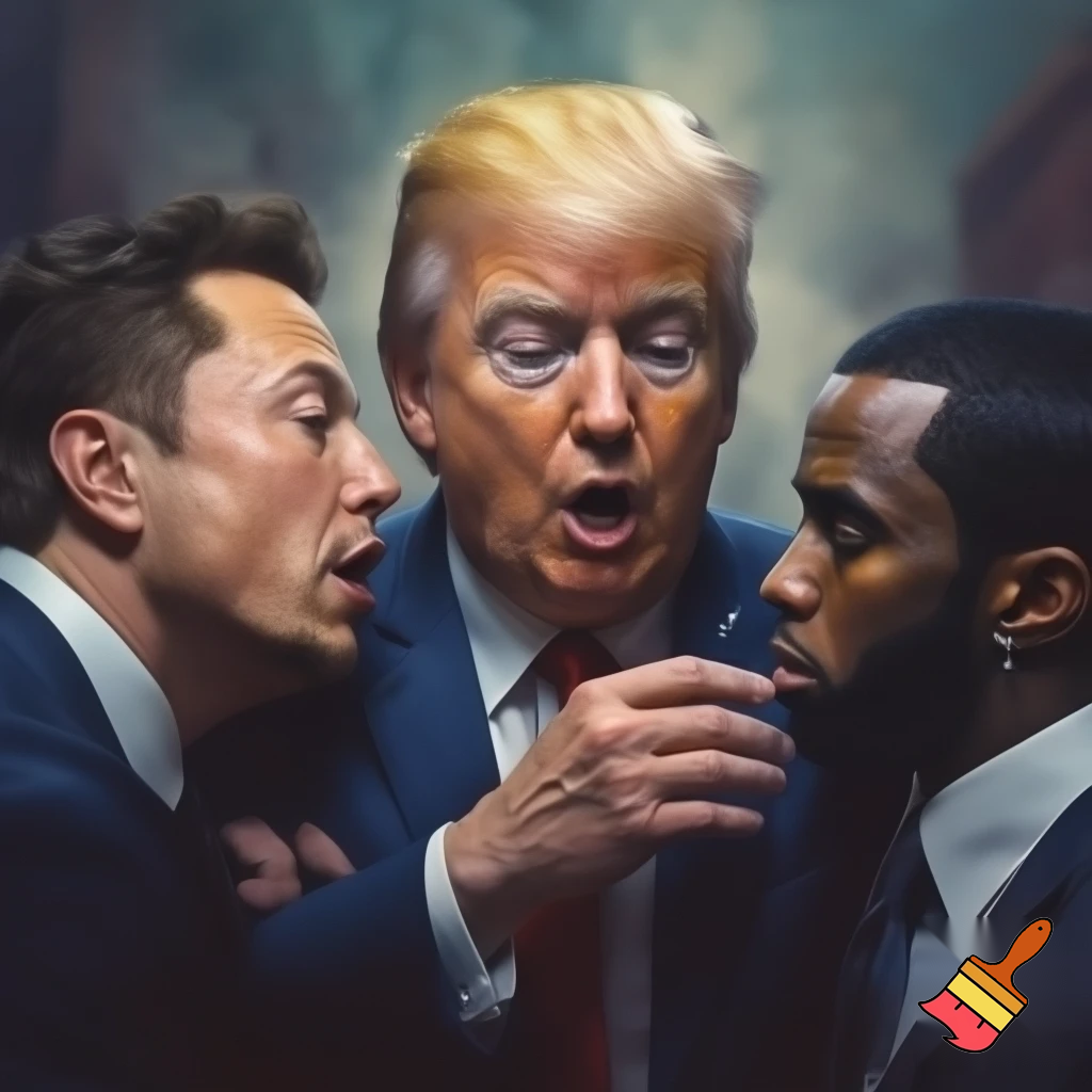 donald trump kissing elon musk and diddy and epstein
