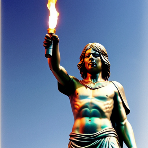 dame al cantante de la cancion smells like teen spirit sosteniendo la antorcha de la libertad con la misma pose de la estatua
