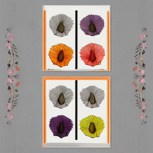 Generate an artwork pattern of grey colored fug fruits and Crocus flowers 