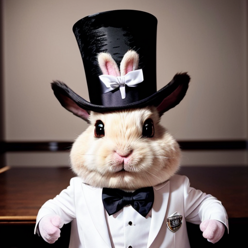 Easter bunny mascot with the top hat costume🏬🌟