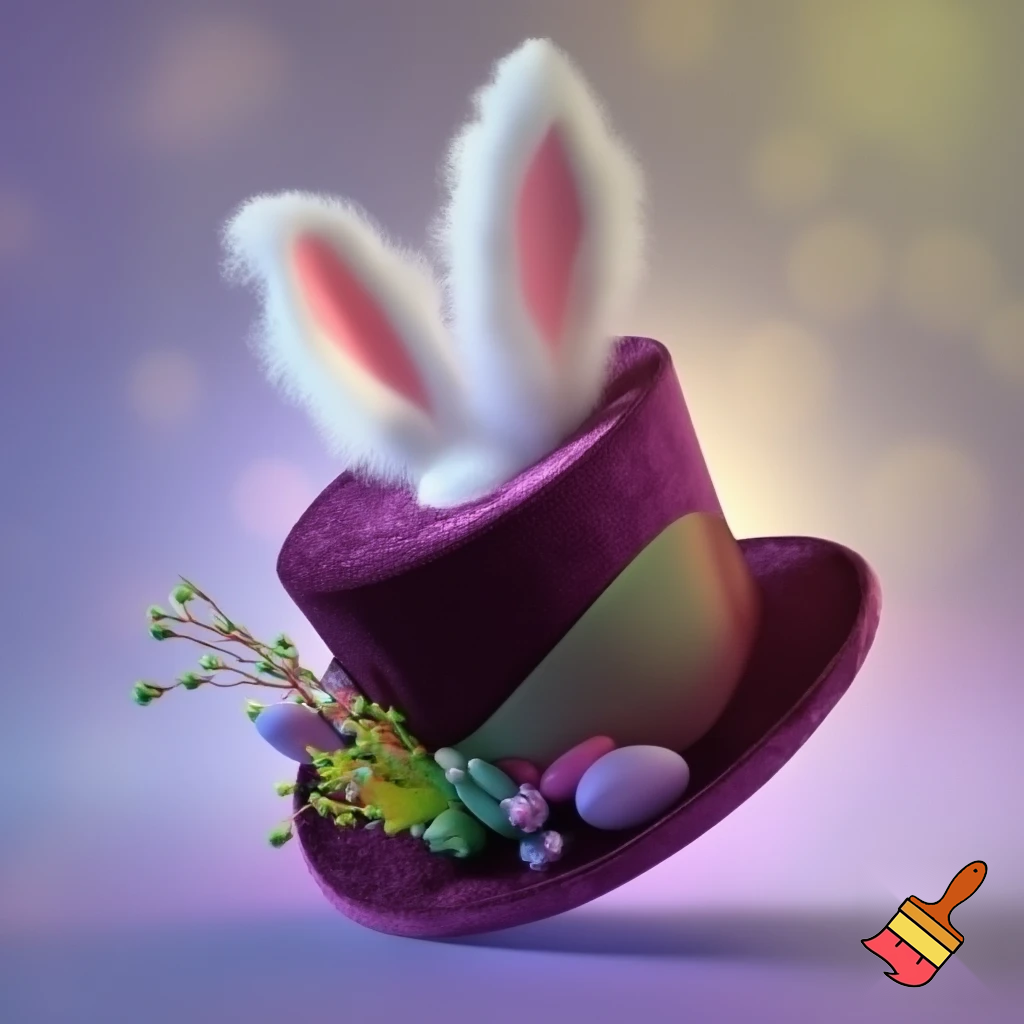 Easter ball top top hat is Easter bunny ears headband top hat