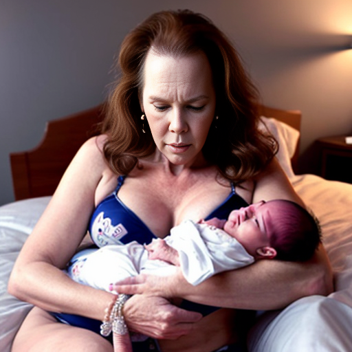 John Goodman y Elizabeth Perkins y con cute adorable baby newborn gives premature glasses con pijama slepwear bikini sensual sexy con brazalete hospital con cama con almohadas con acostados con hospital 7