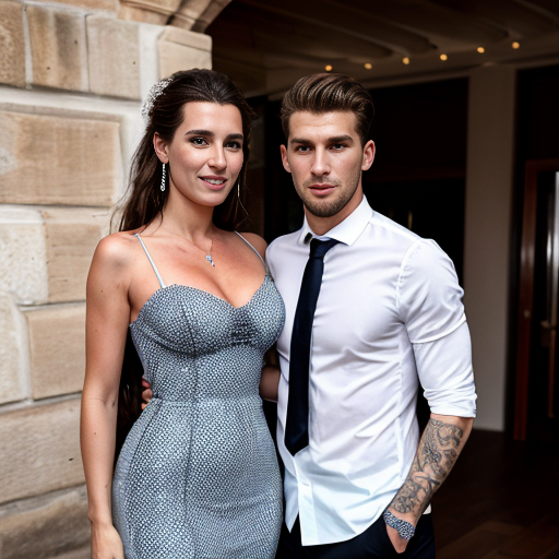 Goretzka showing body and Vanessa showing body at the wedding 