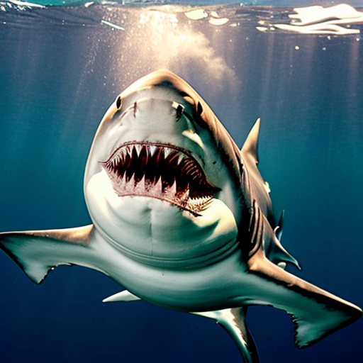 A shark hybrid with a mellon 