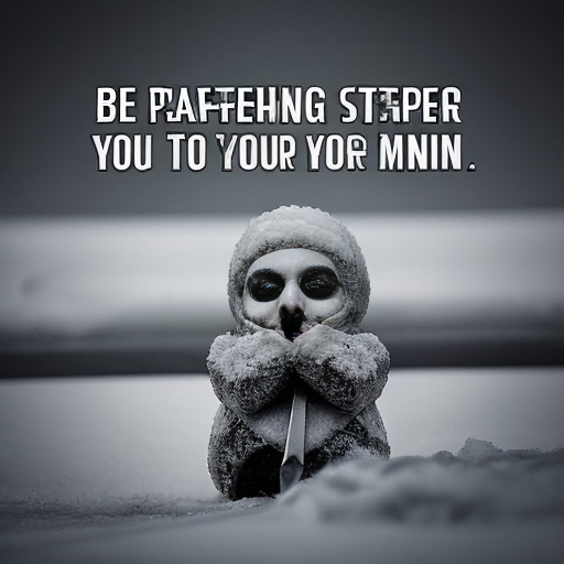 Be patient be cold and never stop sharpening your mind 