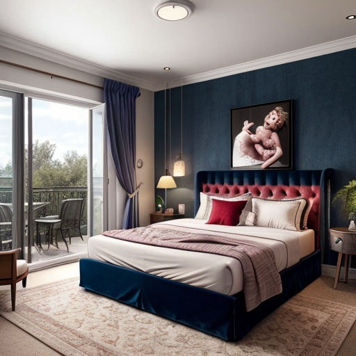 Alice in Wonderland themed adult bedroom