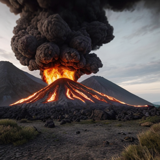 create a landscape volcano like a house for a hallwolf