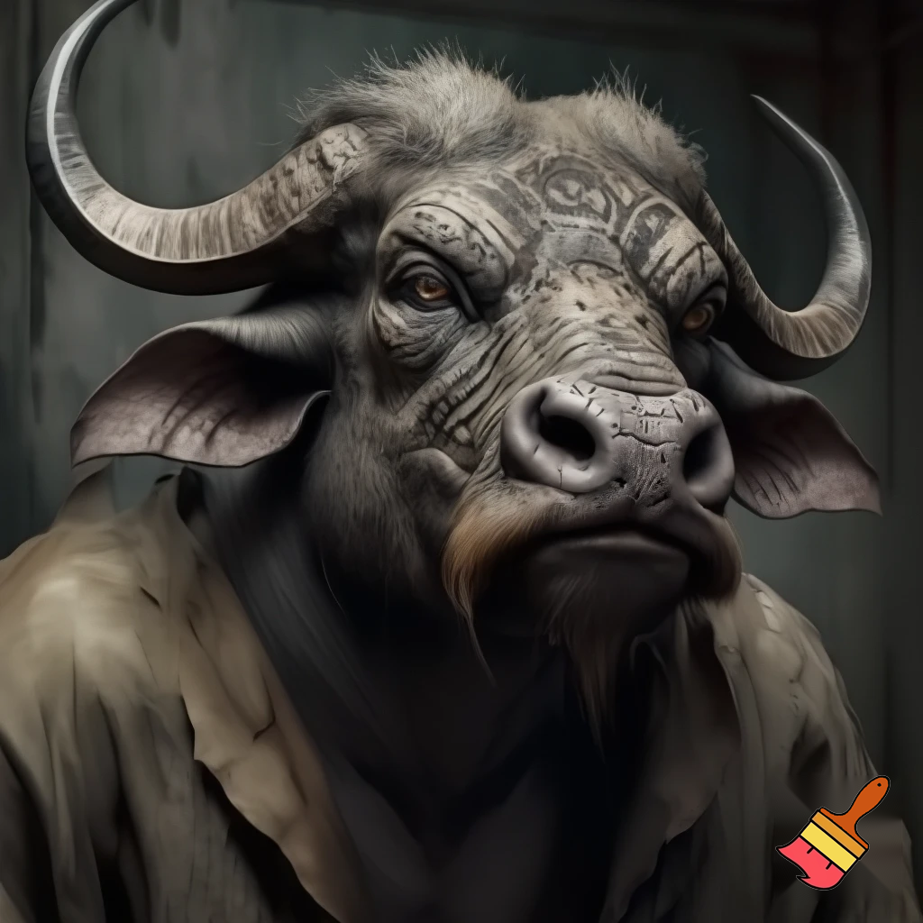 mugshot, water buffalo, deadly, feral, evil, prison outfit, guilty, face tattoo