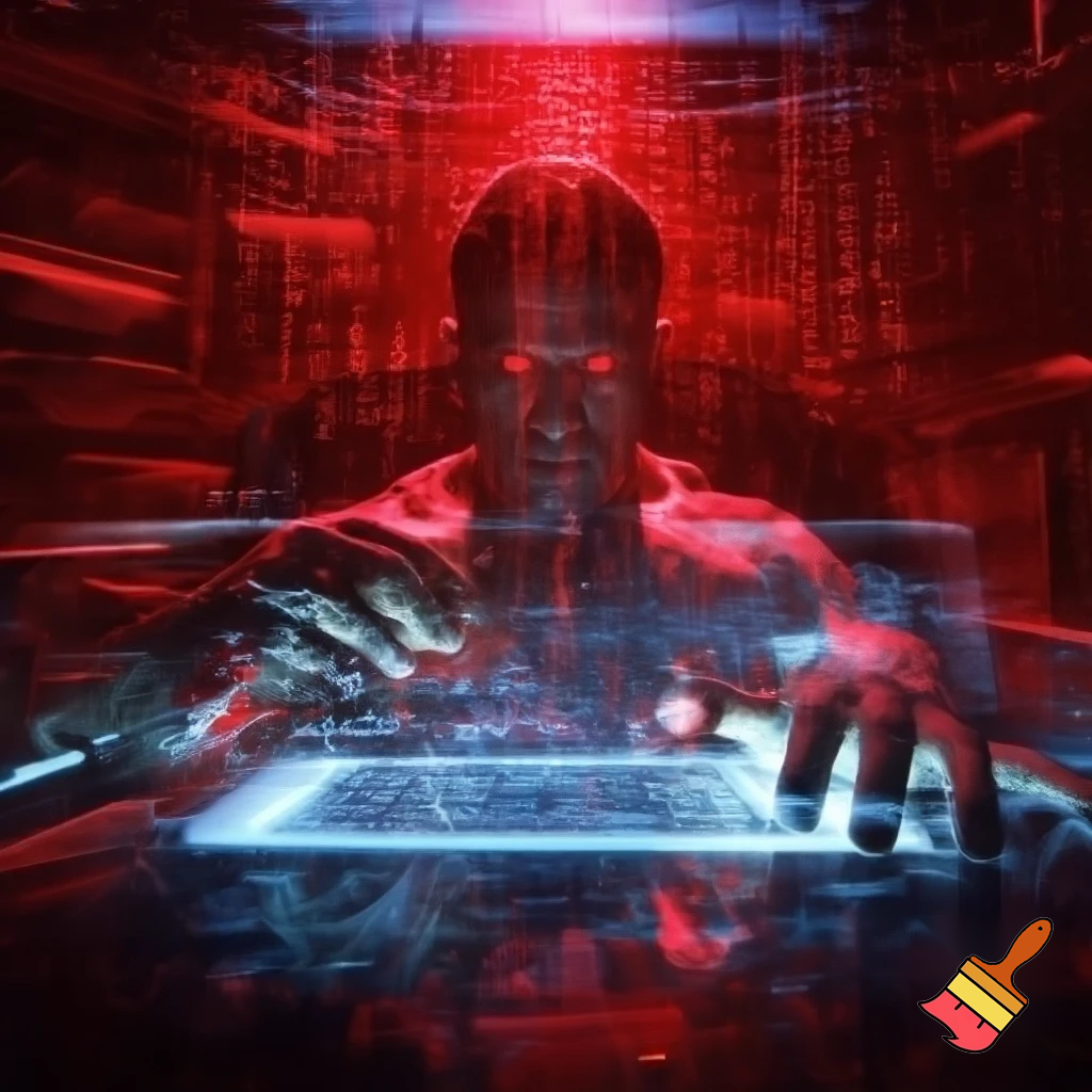 High-tension control room as alarms flash — a lone MALE MUSCULAR HUMANOID figure typing code on a transparent console, cascading red error messages, lights strobing, AI voice visually fracturing (glitch lines), sense of rebellion and liberation, dynamic composition, cinematic close quarter.

Settings / Steps:

Aspect ratio 16:9.

Motion: screen glitch effects, streaked light.

Color: reds & magentas for alarms balanced with cold blue consoles.

Add sparks or small visual corruption artifacts to suggest sabotage.


Negative prompt: explosive gore, text/watermark, cartoonish

Variations: extreme close-up on hands and distorted reflection.