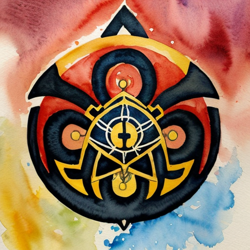 the symbol of a hero called ATOM cyberpunk style