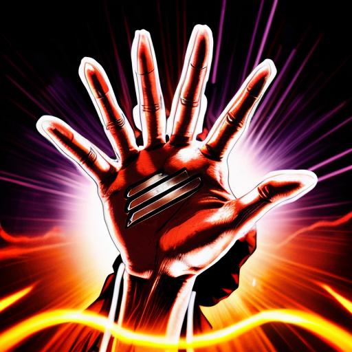 a yu-gi-oh style hand coming out of the portal