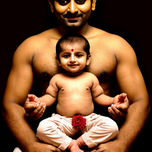 baby krishna in yashoda's lap