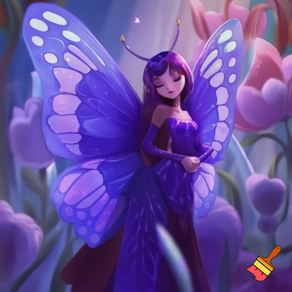 Poppy playtime oc princress lady butterfly purple