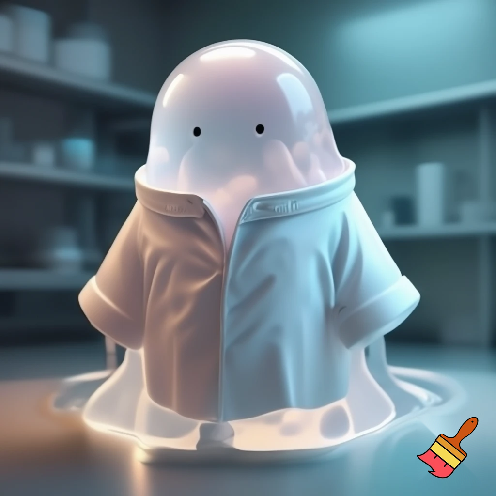 Slime charHumanoid slime wearing a doctor's coat
