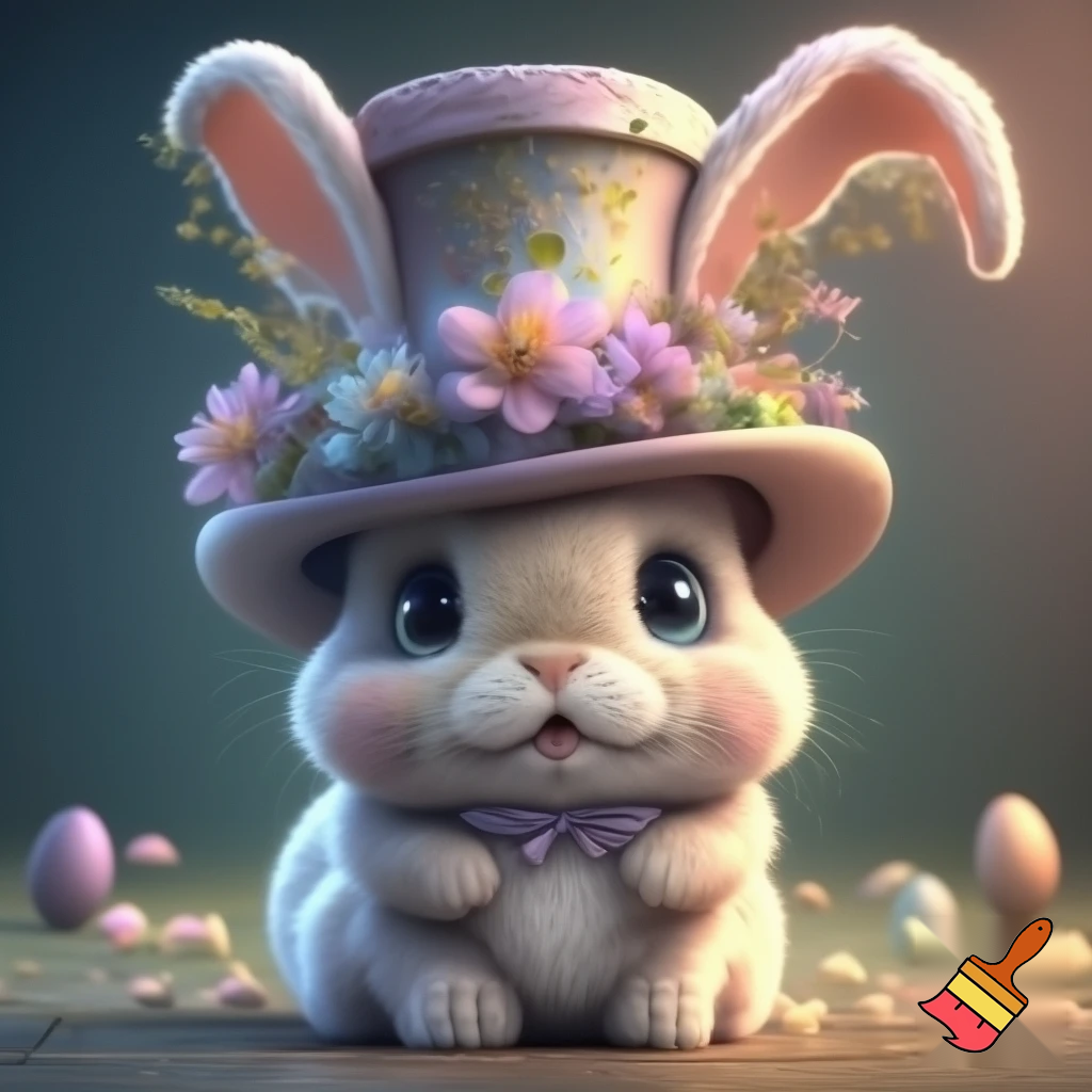 Mascot costume, Easter bunny top hat special top hat