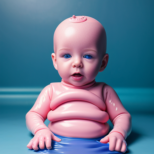 rubbery baby with oil