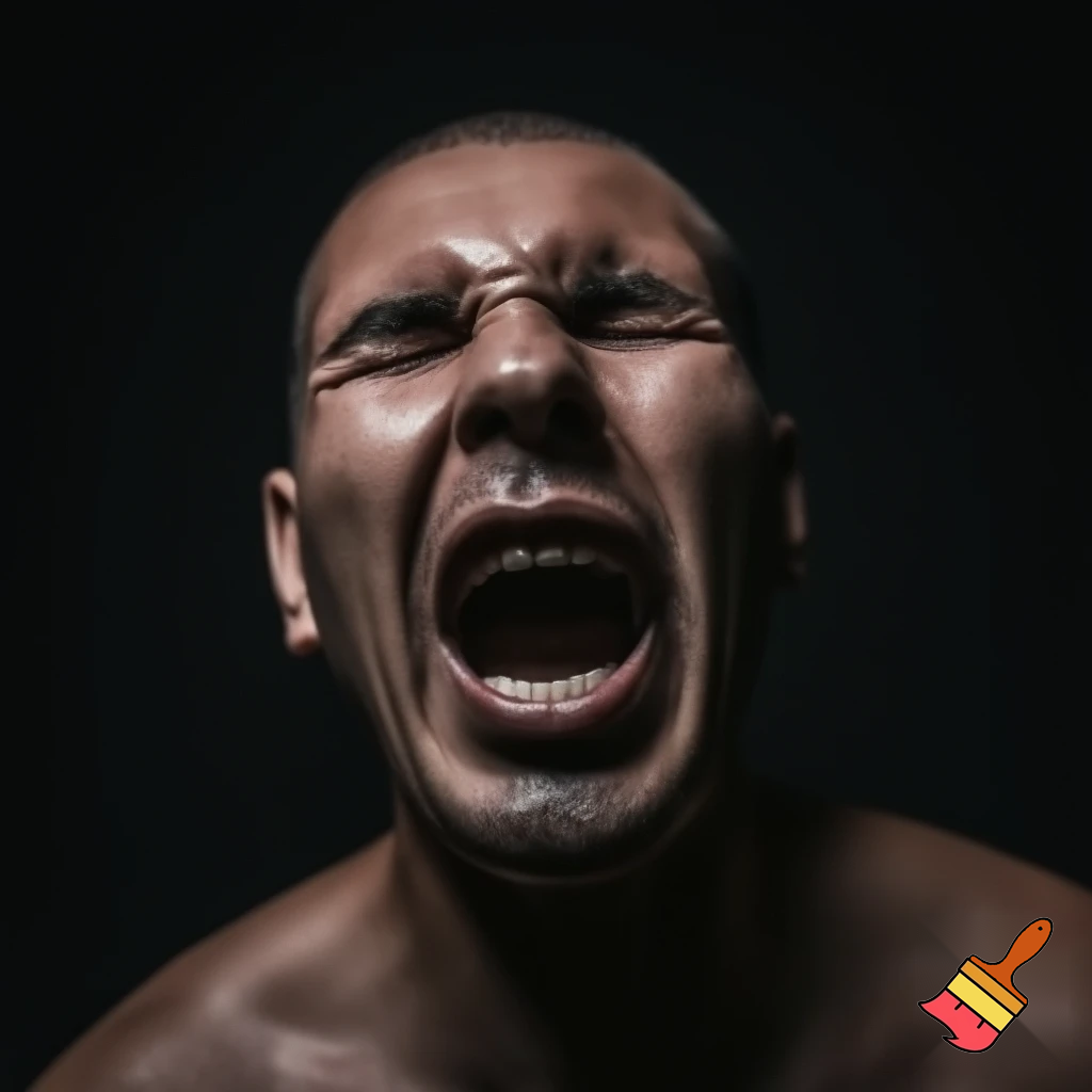 Man screaming 