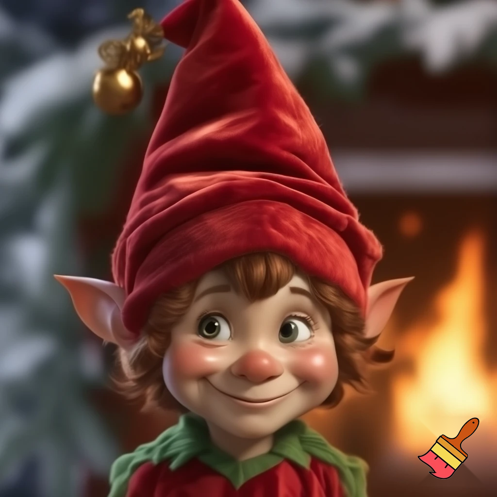 Christmas hat Elf on the elf hat velvet Christmas hat