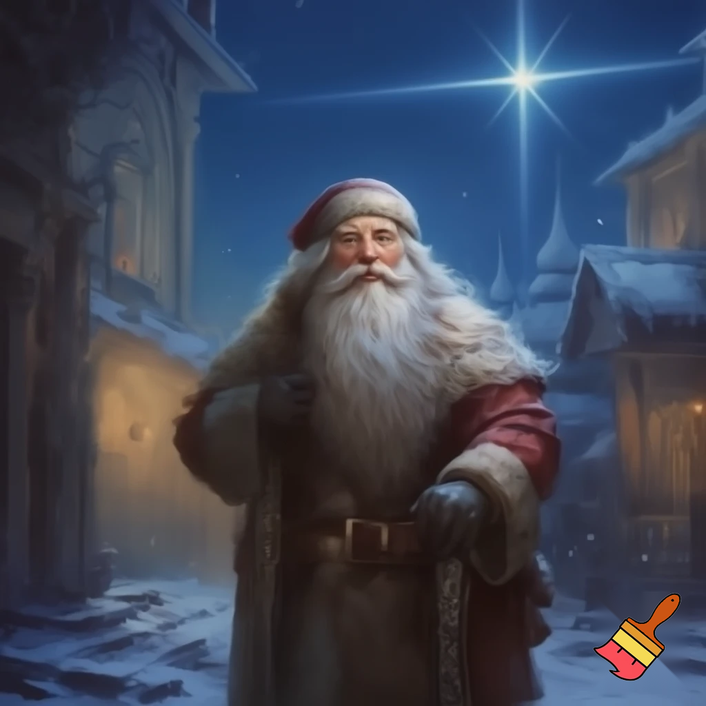 Santa Claus, Russia walking stick star the real person