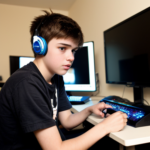 How do we speak so good English make the picture as a teenager playing video games