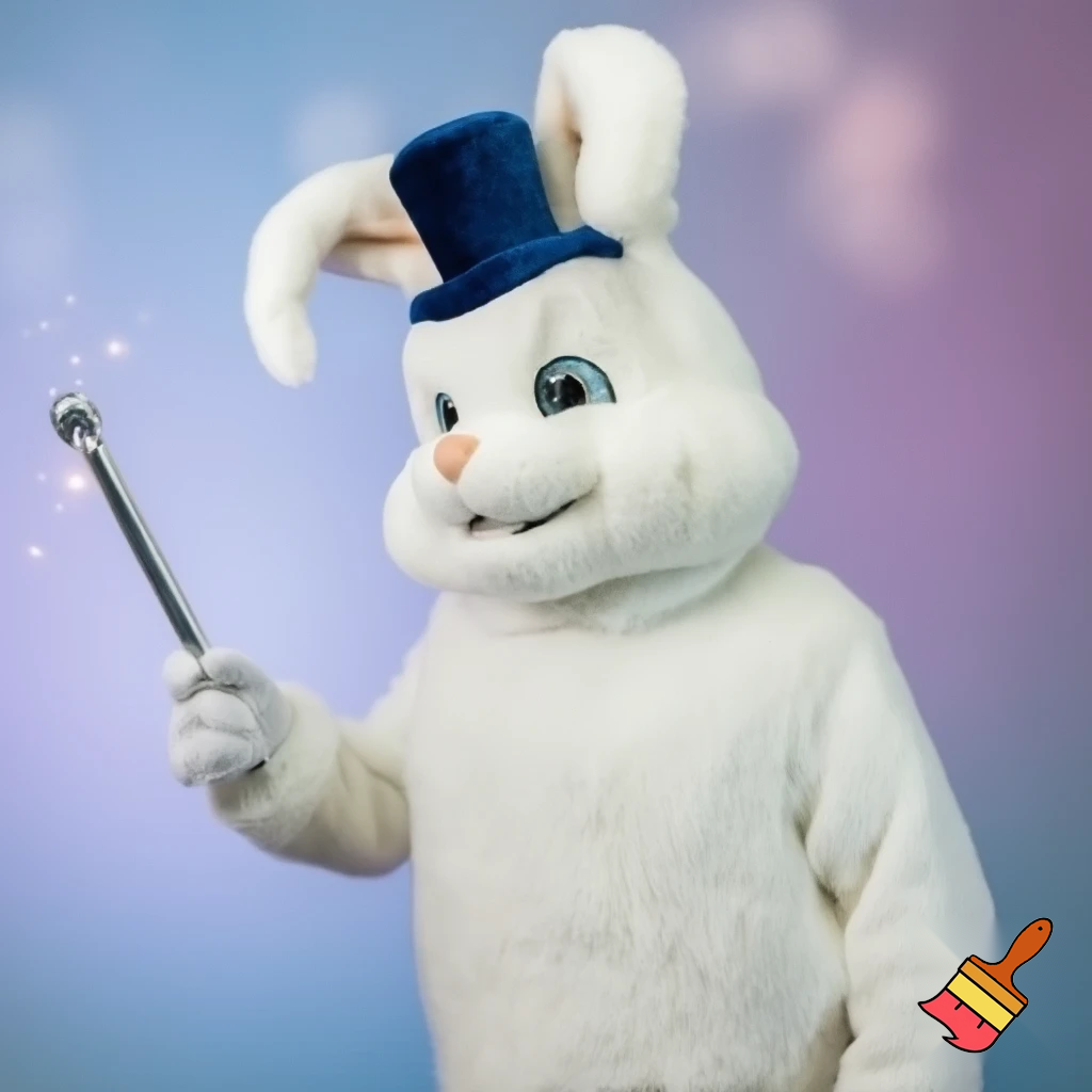 Easter bunny mascot costume top hat magic toy special top hat