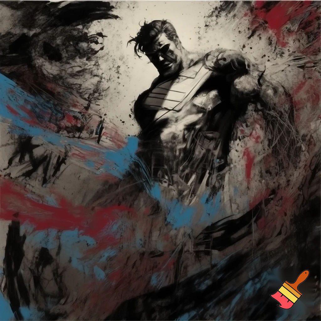 Superman in the style of Stephen Gammell