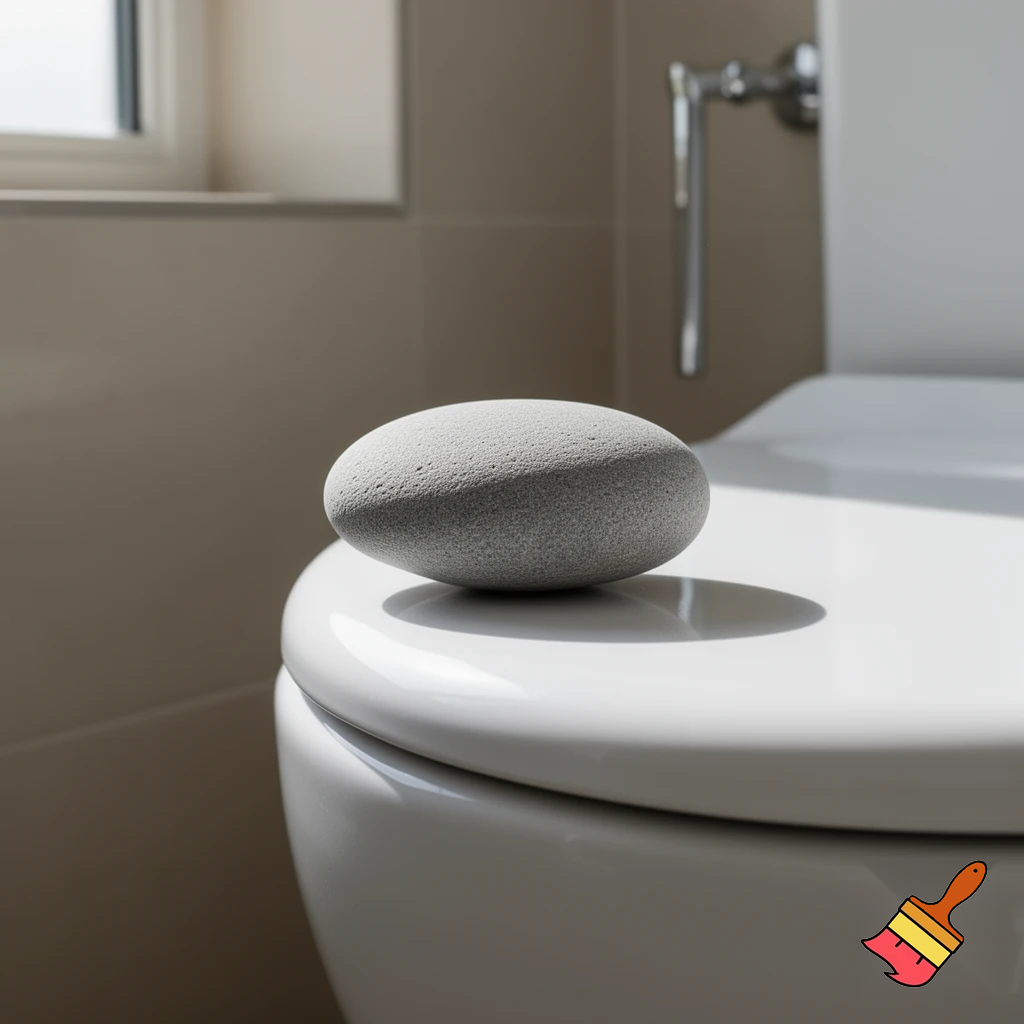 Pebble on a toilet