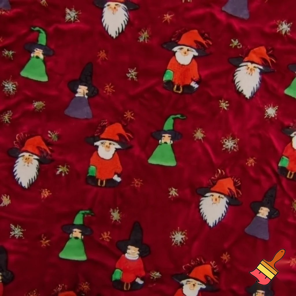 Wizard Christmas hat, wizard Christmas hat, Santa Claus hat velvet fabric