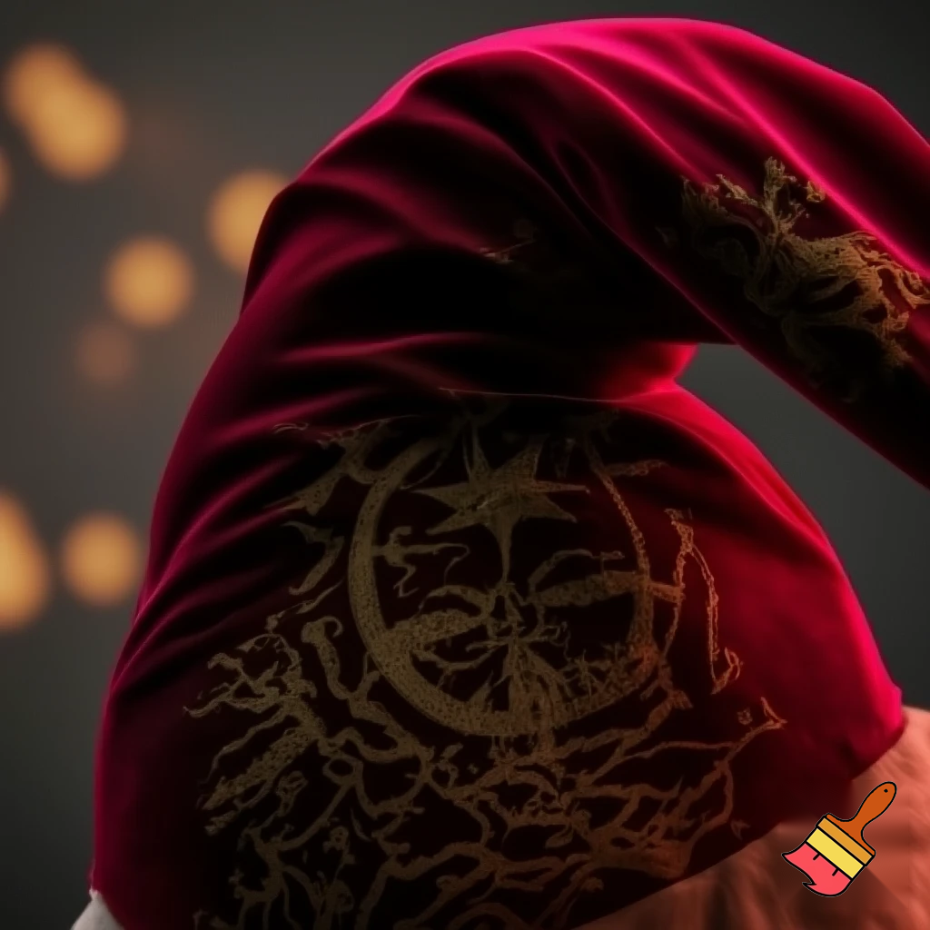 A wizard Santa Claus hat read✨✨🎄💫 velvet a wizard hat