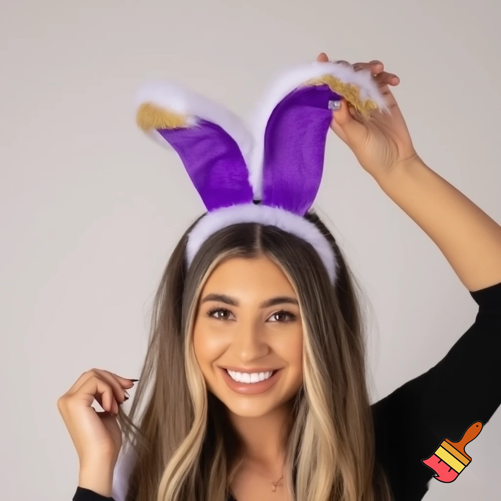 Easter top head headband, purple and white bunny ears top hat purple and gold top hat headband purple and gold and white
