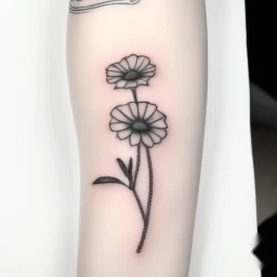 april birth flower tattoo