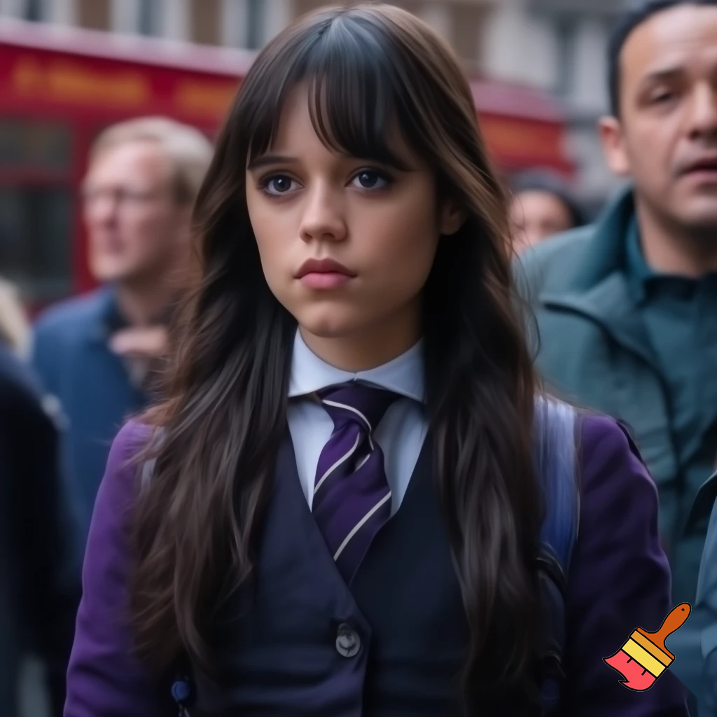 Jenna Ortega in London shooting a movie 