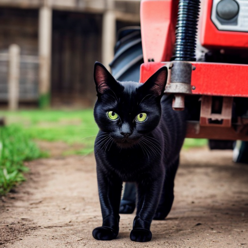 2d Milo the black cat the farmer red shirt and blue overalls and green boots