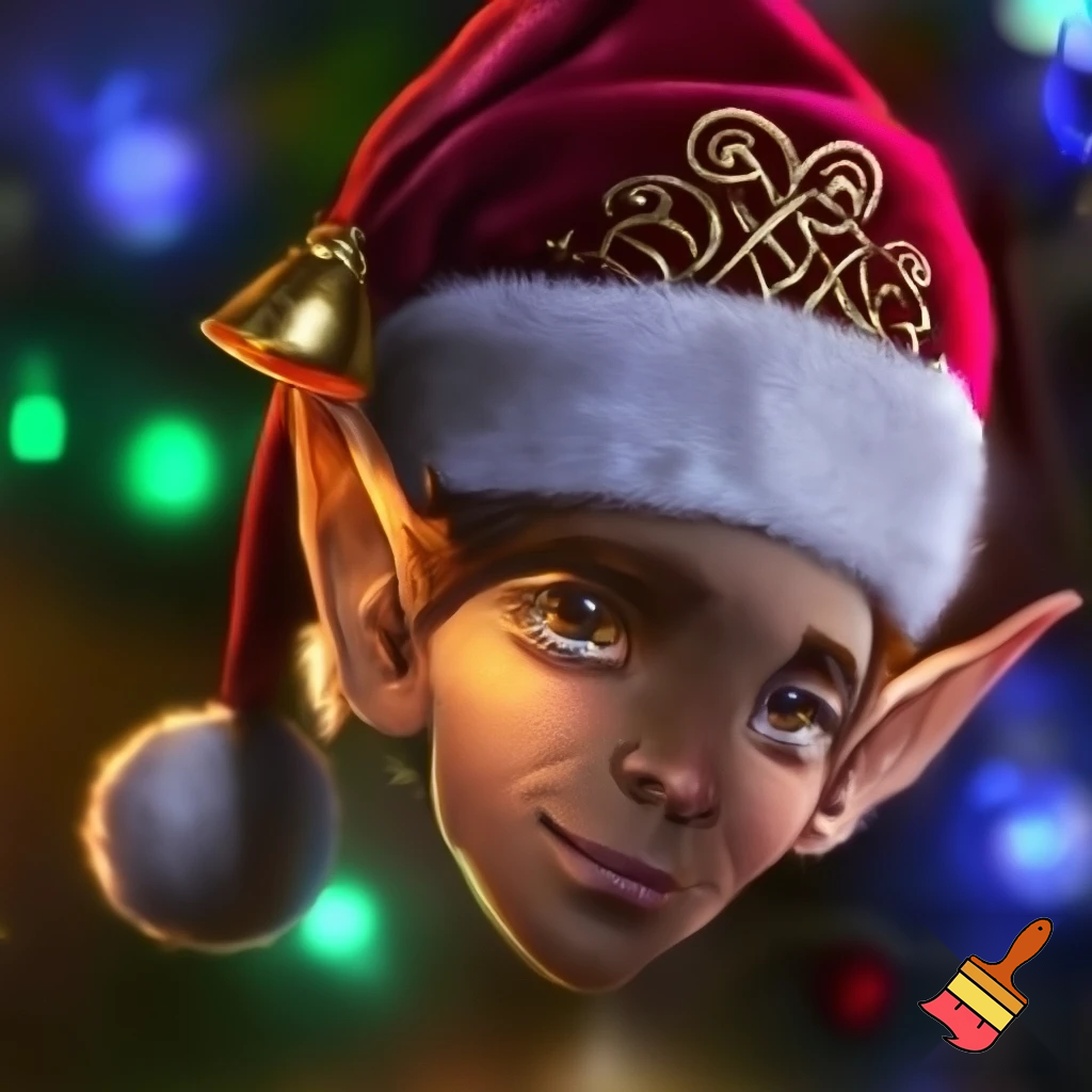 Elf Santa Claus hat velvet
