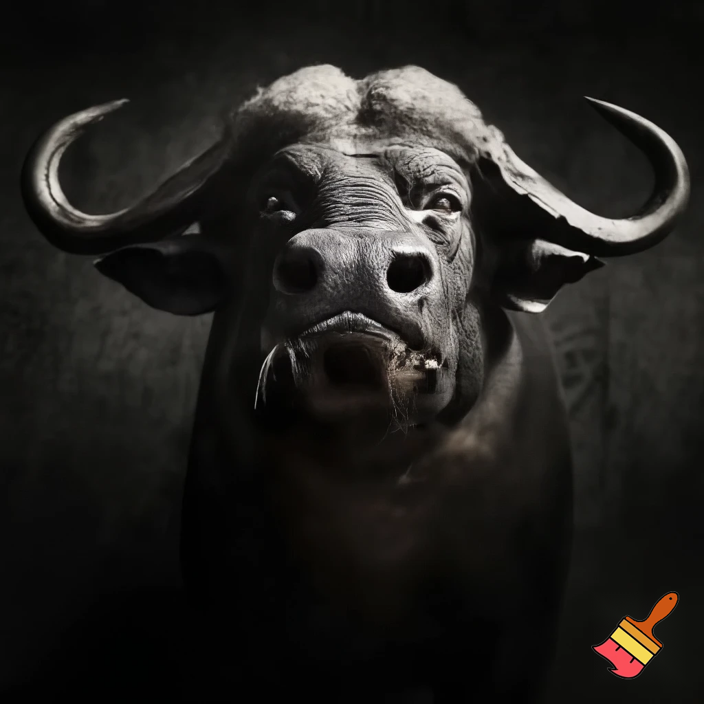 water buffalo 
deadly
feral
guilty 
face tattoo
mugshot