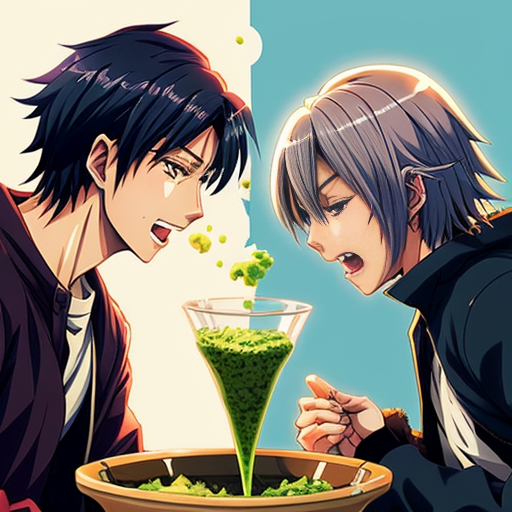 Francis (left) and Leo XIV (right) vomiting, green and snotty vomit from their streched mouths, and into the same bowl (center), dark, gritty, realistic

