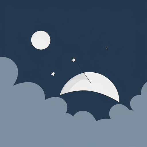 Star and the moon with christmas hat

