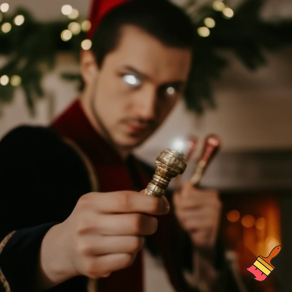 Magic magic Christmas magician an adult kid an adult kid wand magic wand