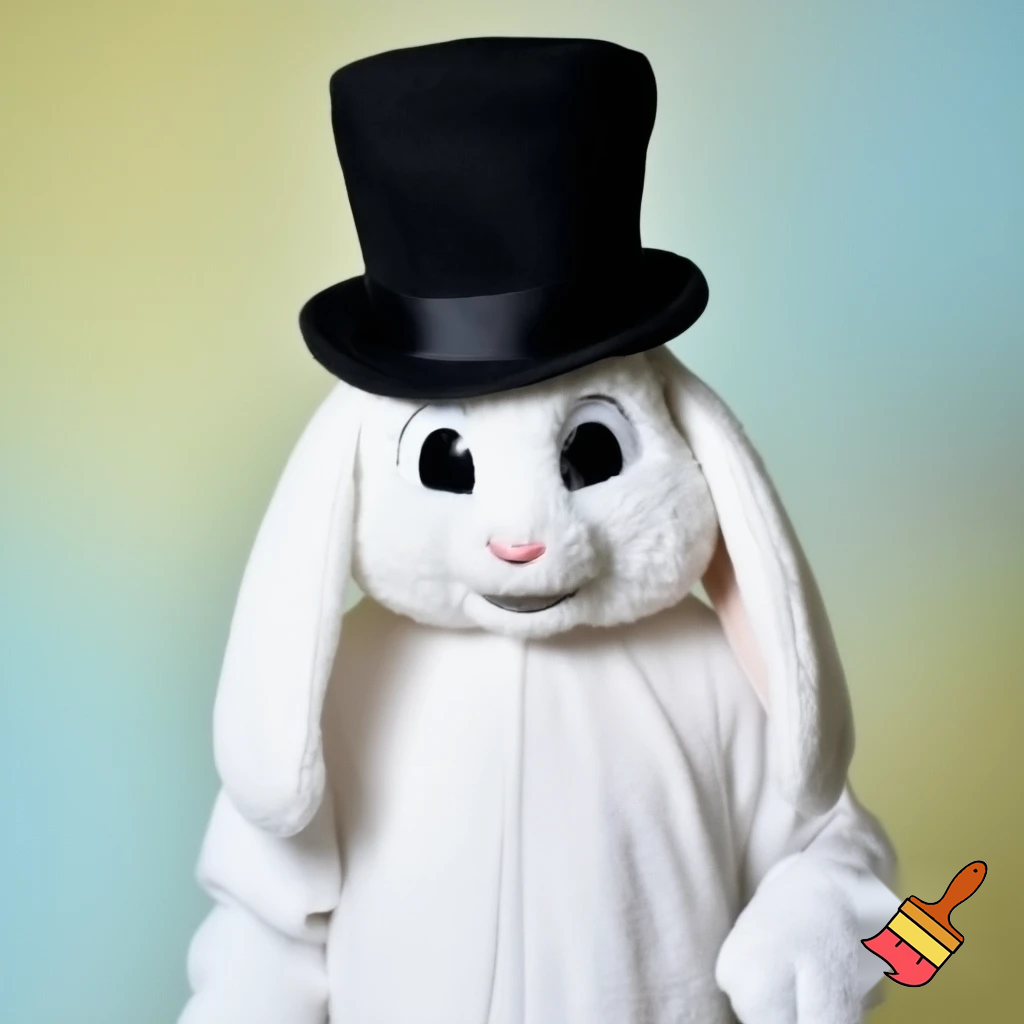 Easter bunny mascot costume top hat special top hat