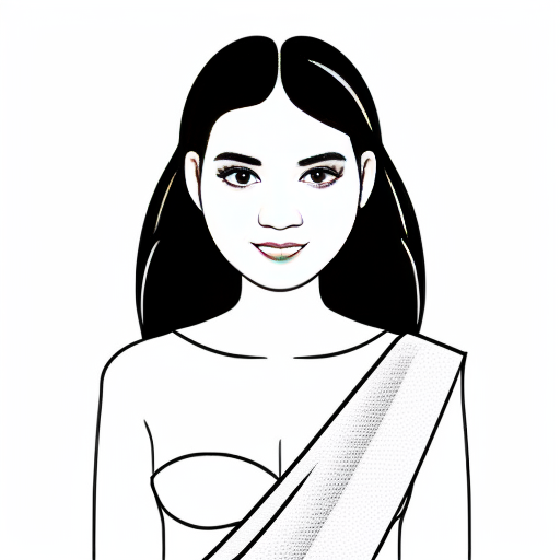 how to drow girl in sari step by step
