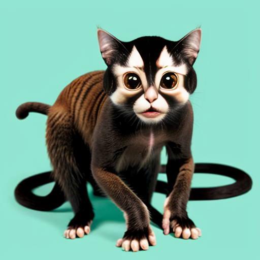 Merge a monkey and a cat into one creature 