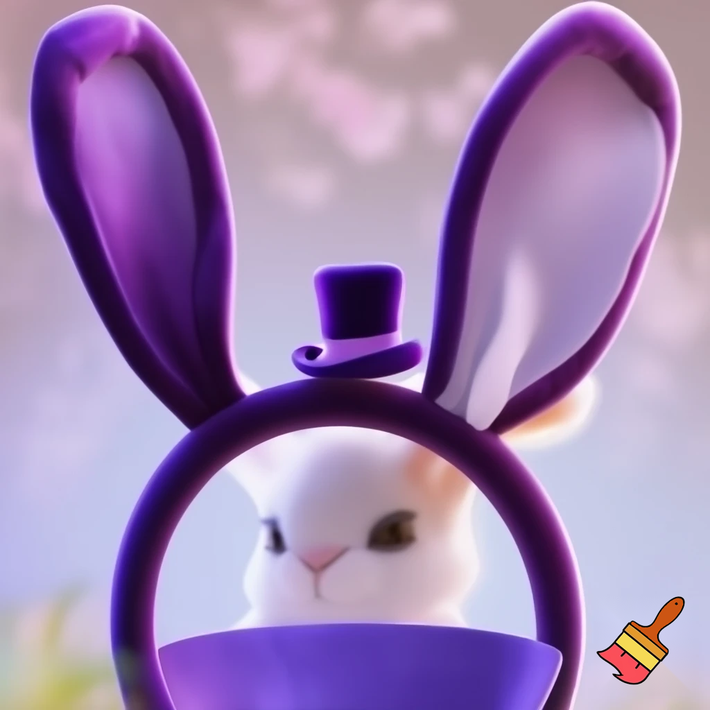 Easter bunny headband velvet Easter bunny, bunny ears, purple and white bunny velvet headband Easter bunny ears headband top hat