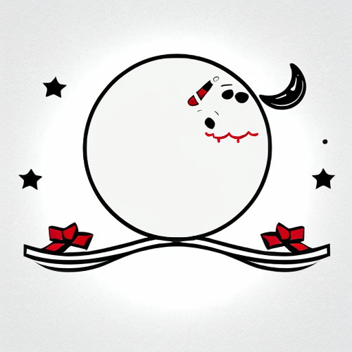 Star and moon christmas cartoon