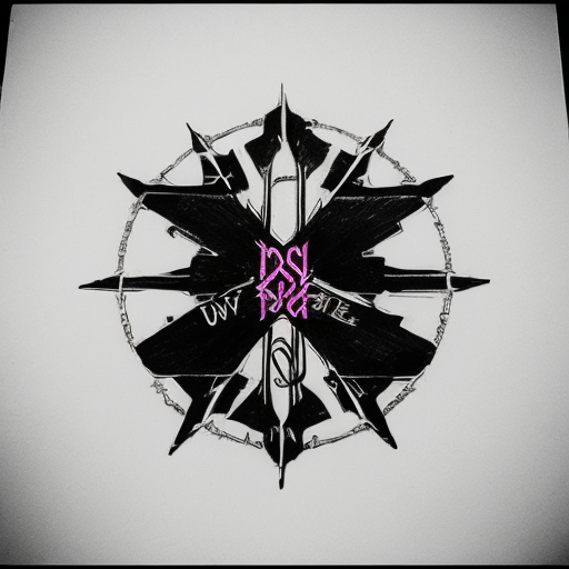 Can u draw me a band logo SHUWUVI in a metal gothic font  I want little hearts and crosses incorporated in it and I want I with some spikes and kind of cyber sigilistic esc