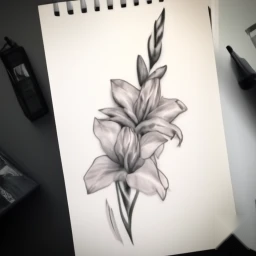 august birth flower tattoo