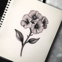 february birth flower tattoo