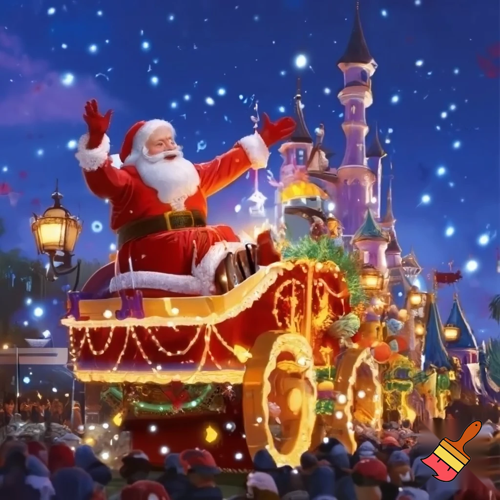 Santa Claus Paris in Disneyland parade