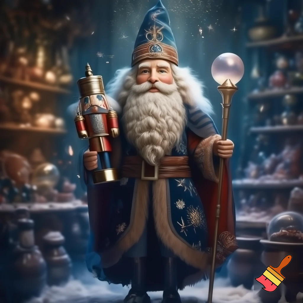 A wizard Nutcracker Santa Claus Nutcracker