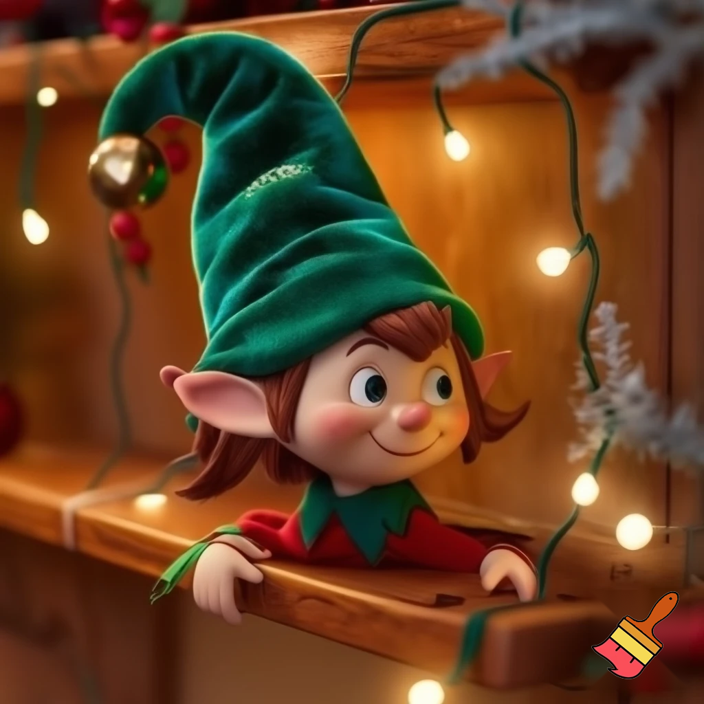 Christmas velvet hat elf on the shelf
